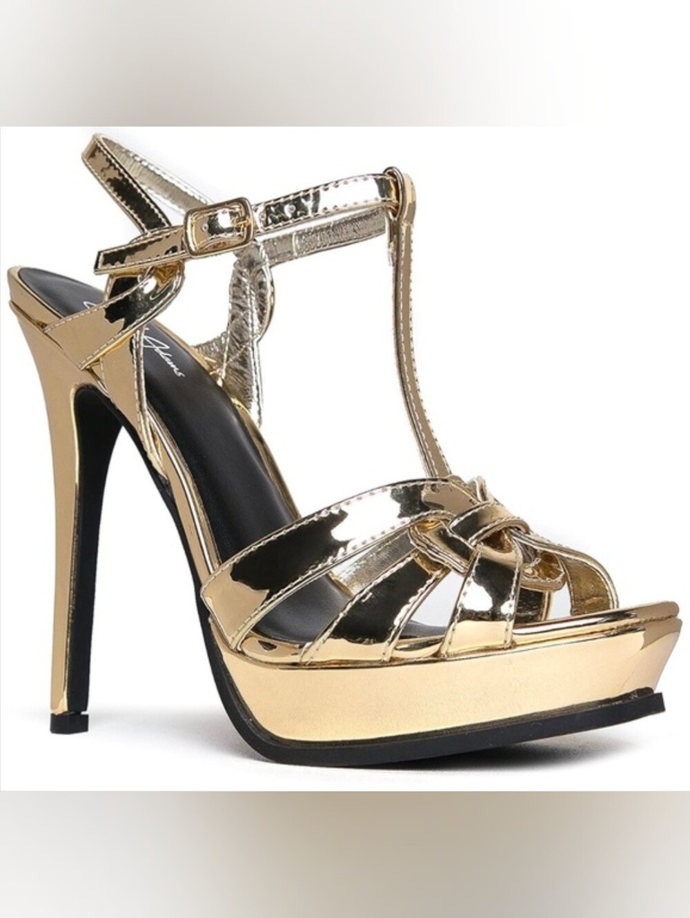 J Adamas Gold Platform/Sandals size 8